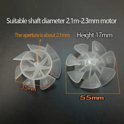1 Pc 7 Blades Plastic Fan Blade Outside Diameter 35mm/42mm/50mm/65mm Plastic Cooling Fan Blade For Hair Dryer