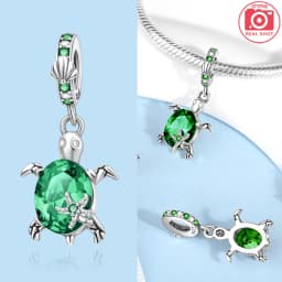 925 Sterling Silver Ocean Series Blue Turtle Starfish Shell Fit Original Bracelet Charms for Women diy Fine Jewelry Gifts