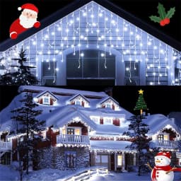 Connectable 4.5M LED Curtain Icicle String Lights Led Fairy Lights Christmas Lamps Icicle Lights Xmas Wedding Party Decoration