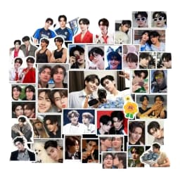 40PCS Thai BL CP JoongDunk GeminiFourth Sticker Pack Waterproof Art Stickers for Suitcase, Computer, Journal, Stationery