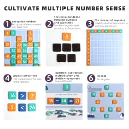 Magnetic Number Stickers Montessori Math Learning Games Digital Intellectual Development Toys for Toddler Education Teach Aids