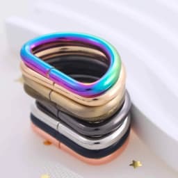 10pcs Metal D Ring Strong Webbing Dee Ring Buckle for Bag Strap Belt Purse DIY Bag Accessories