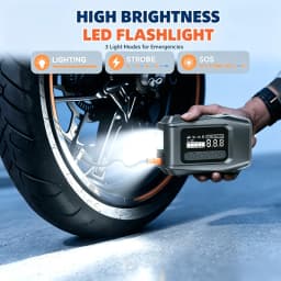 AEGNITE 10000A 10-in-1 Portable CarJump Start Jump Power Supply with Tire Inflator Combo 12V Battery Charger 150PSI Air Pump LED USB Quick Charge Input/Output Multi-Function Roadside Emergency Tool