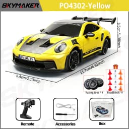 JXC PO4302 1:43 Mini High Speed 4WD RC Drift Racing Car 2.4G 20KM/H Full Proportional Throttle 8‑Color LED Light Hobby Toy Gift