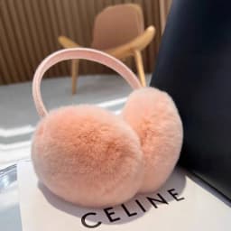 Real Rex Rabbit Fur Ear Muffs Winter Warm Ear Covers Simple Genuine Fur Ear Muffs Thickened Plush Ear Warmers Fur Accessories