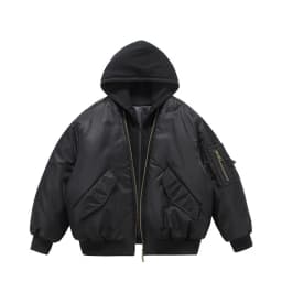 Fake Two Pilot Cotton Jackets Mens Winter New High Street Trend Thickening Hooded Bomber Coats Multiple Pockets Short Parkas