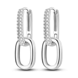 925 Sterling Silver Gold Color Circular Hoop Earrings Golden Earring Fit Original Charms Diy Fine Jewelry For Fashion Women