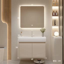 Vanity with Sink Shelves Sink Under Cabinet Bathroom Bathroom Sets Full Set Furniture Comfortable with Drawers Storage Cabinet
