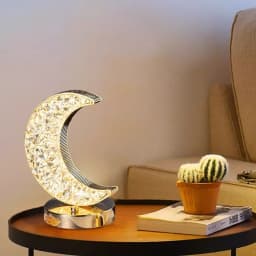 Bedroom Crystal Touch Dimming Night Light Room Home Decor Aesthetics USB Bedside LED Ambient Table 3d Moon Lamp
