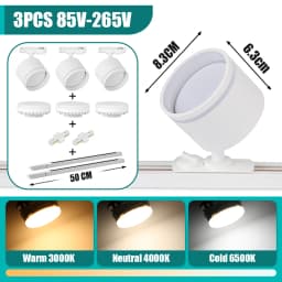 Led Spot GX53 Ceiling Lamp Indoor Decor Track Light Rotatable Spotlight For Living Room Bedroom Store Chandelier LED Spot Lights