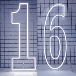 Extra-Large LED Neon Numbers Sign 76cm/100cm Stand up & Wall Mounted for Birthday Wedding Celebration Party Decor