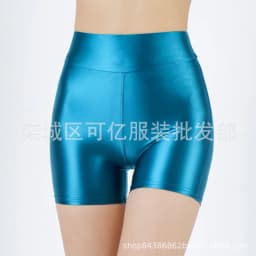 Shiny Glossy Smooth Shorts Plus Size Sexy Yoga Fitness Hot Slim Fashion Women Shorts 2025 New Fashion Sweet Oiliness ELS1