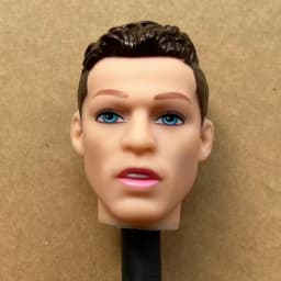 1/6 Scale Male Doll Head with Super White Beige Brown Skin for DIY Makeup Practice Collectible Figure Accessory Part
