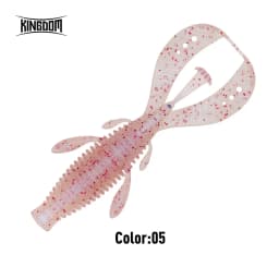 KINGDOM Soft Lure 63mm 76mm Floating Shrimp Bait TPE Lure Realistic Shrimp Worm Soft Bait for Bass Trout Saltwater Fishing