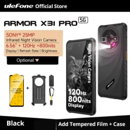 Ulefone Armor X31 Pro 5G Rugged Phone Android 14 Smartphone 6.56”16GB + 256GB 25MP Night Camera 64MP 6050mAh NFC 120Hz IR