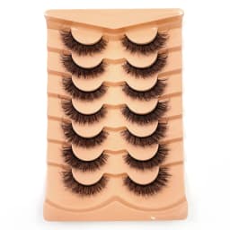 New 7 Pairs of Thick, 3D Simulation Mink Fur Fake Eyelashes Short, Dramatic Fake Eyelashes Wholesale Full Line Fake Eyelash Make