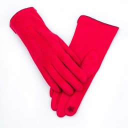 Winter Female Single Layer Warm Cashmere Full Finger Button Cycling Mittens Women Suede Leather Touch Screen Driving Gloves J23