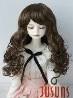 JD311 1/6 1/4 1/3 Synthetic mohair BJD wig 6-7inch 7-8inch 8-9inch Long European wave Doll hair YOSD MSD SD DOD Accessories