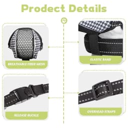 Soft Dog Muzzle for Small Large Dogs Mask Anti Biting Chewing Licking Breathable No Bark Mesh Printed Full Coverage