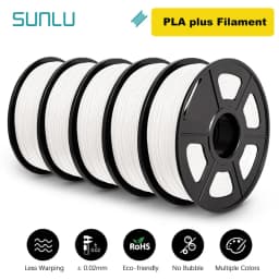 SUNLU 5KG 3D PLA/PETG/PLA PLUS/Clear Filament 1.75mm 5Roll 1KG Printer Neatly Wound 3D Filament for 3D Printer & 3D Pen