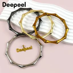 2/4/10Pcs 9cm Bamboo Metal O Ring Round Bag Handles Women Handbag Purse Frame Rings DIY Sewing Brackets Making Bags Accessories