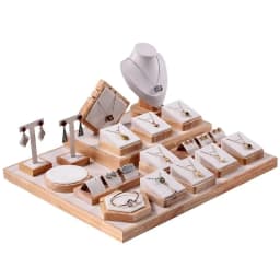 Wooden High-end Jewelry Display Rack Ring Storage Tray Necklace Bracelet Display Props Jewelry Display Tools