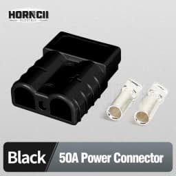 50A 2 Pin Power Connector 600V DC Two-pole Battery Quick Connector SB50 Charging Plug for Forklift Car RV Battery UPS Inverter