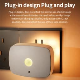 AC 110-220V Motion Sensor LED Night Lights 3 Color Dimmable Light Plug-in Model Infrared Smart Backlight Eye-Care Night Light