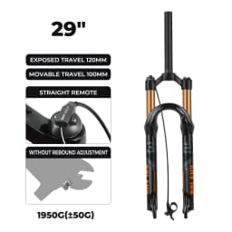 Bolany New Upgraded MTB Front Fork 32mm Bicycle Air Fork 27.5/29 Inch Mountain Bike Air Supension 120mm Travel Magnesium Alloy