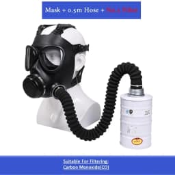 87 Black Full Gas Mask Multipurpose Natural Rubber Mask Painting Spray Pesticide Chemical Prevention Mask Work Safety Respirator