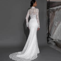 Lace Wedding Dress Customized V Neck Mermaid Bride Dresses Long Sleeve Luxury New Bridal Gowns Elegant Vestidos De Novia