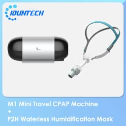 BMC M1 Mini Portable Travel CPAP for Sleep Apnea, 400g Lightweight Auto APAP with Waterless Humidification Mask