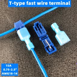 50 PCS,T-shaped Crimp Terminal,Electrical Connector,Connection Clamps,Quick-Free Stripping Plugs,Cable Connector Plug