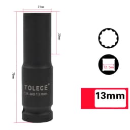 1/2 inch Torx Socket Wrench Head Metric Air Pneumatic Socket Wrench Head 8-41mm Standard Durable Car Auto Truck Repair Tools