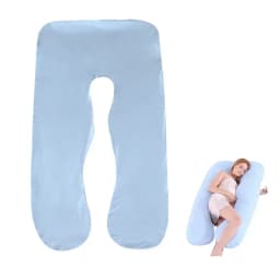 Cotton Pregnant Maternity U-type Body Pillow Case 140/150CM with Removable Washable Cover Sleeping Support for Leg Pillow Cover