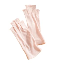 Birdtree, 100%Real Silk Knitted Gloves, Sun Protection Moisturizing, Women Half Finger Gloves, Breathable Skin Friendly A43876QM