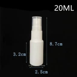 50PCS 10/20/30/50/100ml White PE Plastic Refillable Bottles Fine Mist Perfume Atomizer Mini Empty Spray Bottle Alcohol Bottle
