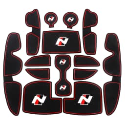 Smabee for Hyundai I30/I30 N 2017 - 2022 Anti-Slip Gate Slot Cup Mat Non-Slip Door Groove Pad Interior Accessories