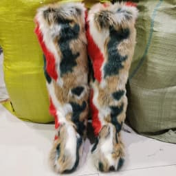 New Woman Boots High Boots Over-the-knee Fur Snow Boots Women's Fashion Warm Wool-like Boots Plus Velvet Padded Winter Boots