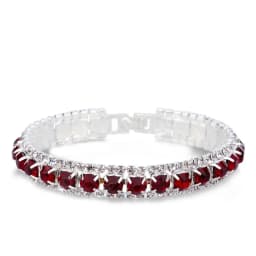 New Arrival 925 Sterling Silver Silve Women Classic Jewelry Holiday Gift Clear Red Cubic Zircon Bracelet& Bangle Wholesale