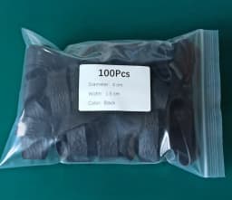 Diameter 4cm Black Wide Elastic Rubber Bands For Packing Packaging Office Supply