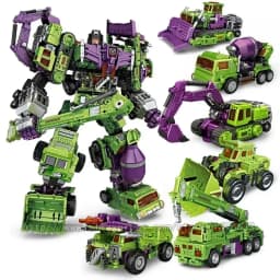 6 IN 1 NBK 42CM Devastator Toy Transformation KO Robot Car combination Action Figure excavator Blender Model NO BOX