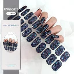 16/20/22Tips Semi-Cured Gel Nail Patch Adhesive Sliders Long Lasting Full Gel Nail Stickers DIY Manicure Harden In UV Lamp Need