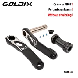 GOLDIX Mountain Bike Crank Chain Wheel Set, Fixed with 3 Screws, Leg Length 170mm/175mm Offset 3 Degrees 30T 32T 34T 36T 38T