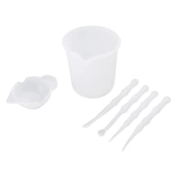 4Pcs Reusable Washable Silicone Resin Kit Mixing Measuring Divided Cups Tools Kit Sticks Spoon UV Epoxy Resin Jewelry Tools