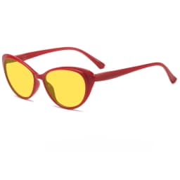 Retro Cat-Eye Night Vision Anti-Blue Light Glasses Red & Orange Lenses Men's & Women's Computer Gaming Protective Eyewear