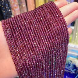 Wholesale 2/3/4MM Natural Amethyst Tiger Eye Garnet Mini Loose Bead DIY Men's and Women's Fashion Bracelet Necklace Jewelry