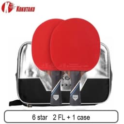 KOKUTAKU ITTF Professional 4/5/6 Star Ping Pong Racket Carbon Table Tennis Racket Bat Paddle Set Pimples In Rubber With Bag