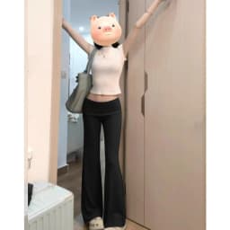 Gray Comfortable Loose Feeling Micro Flared Casual Pants Women's Spring Summer New Elastic Slimming Sports Yoga Floor-Length ...