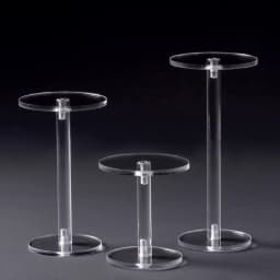 Acrylic Transparent Jewelry Perfume Cosmetics Display Stand Frame Round Diamond Ring Holder Bracket Small Doll Model Organizer